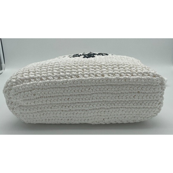 BRAND NEW PRADA RAFFIA CROCHET SMALL VACATION WHITE TOTE BAG AUTHENTIC! - Picture 11 of 14